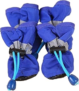 Cão, Pet Shoes Dog Rain Boots - Botas e protetores patas para cães, protetores patas para cães à prova d'água com cordão ajustável, sapatos para cães para pavimento quente Hmltd
