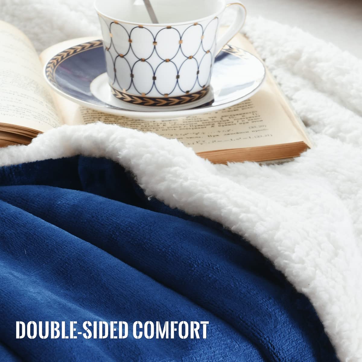 Amazon.com: KAWAHOME Sherpa Fleece Blanket King Size Winter Heavy Thick Bed  Extra Warm Super Soft 500GSM Warmest Blankets for Couch, 108 X 90 Navy  Blue : Home u0026 Kitchen