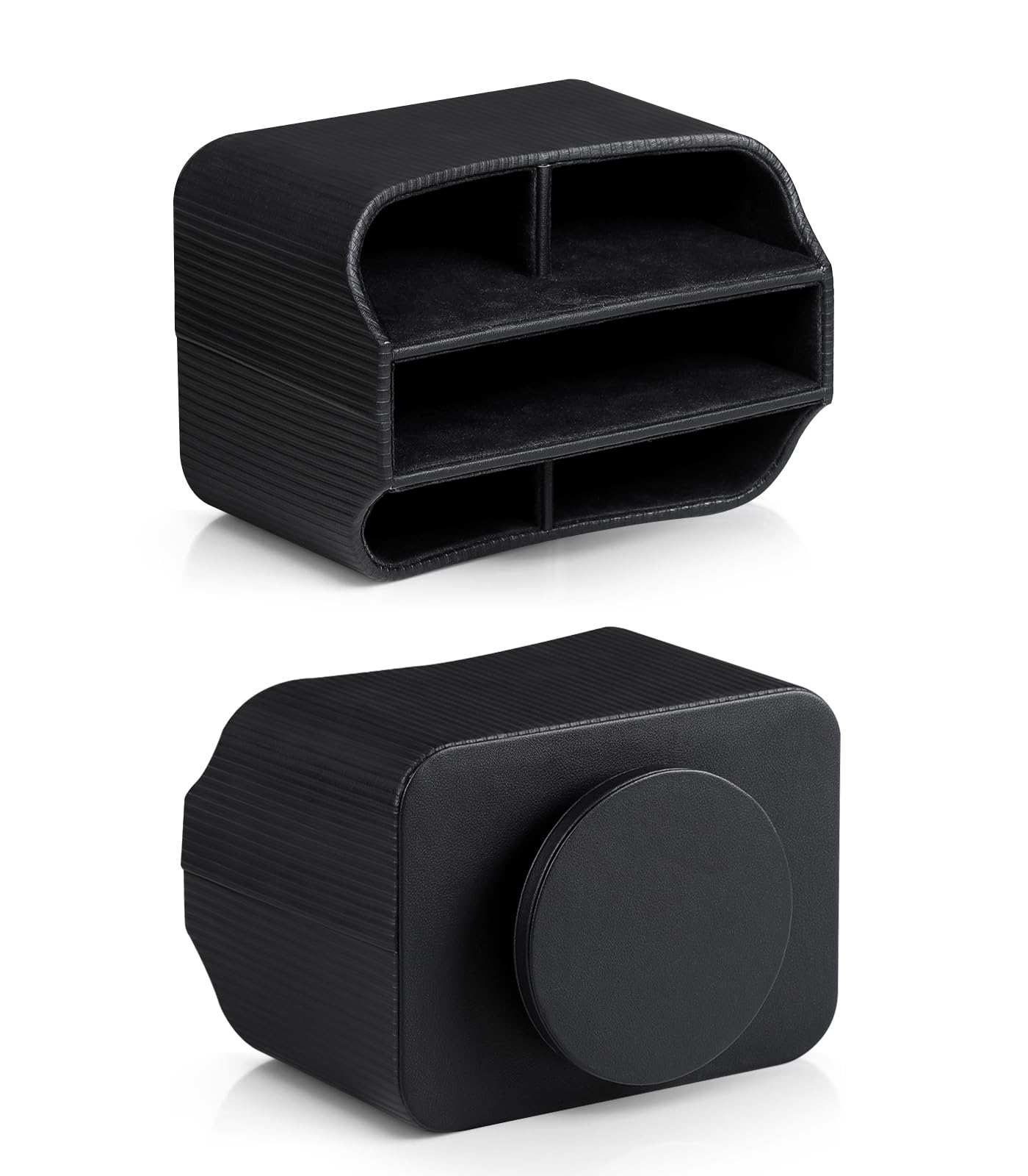360° drehbarer TV-Fernbedienungshalter, Schreibtisch-Fernbedienungs-Organizer, Schwarz