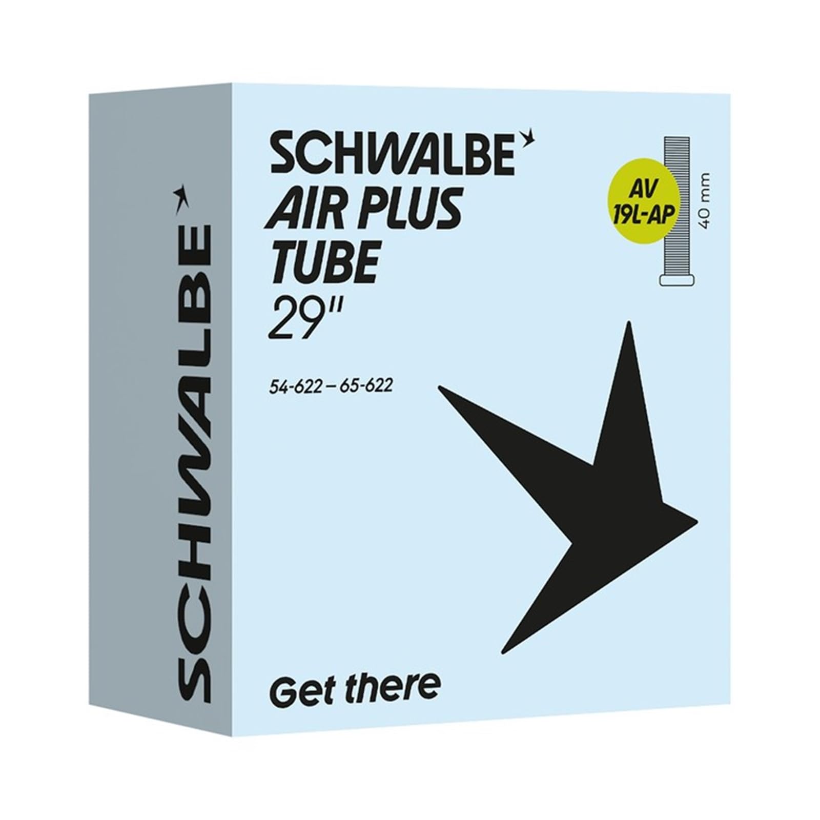 Schwalbe SV19L-AP AIR Plus Bicycle Inner Tube 54/65-622 IB 40 mm