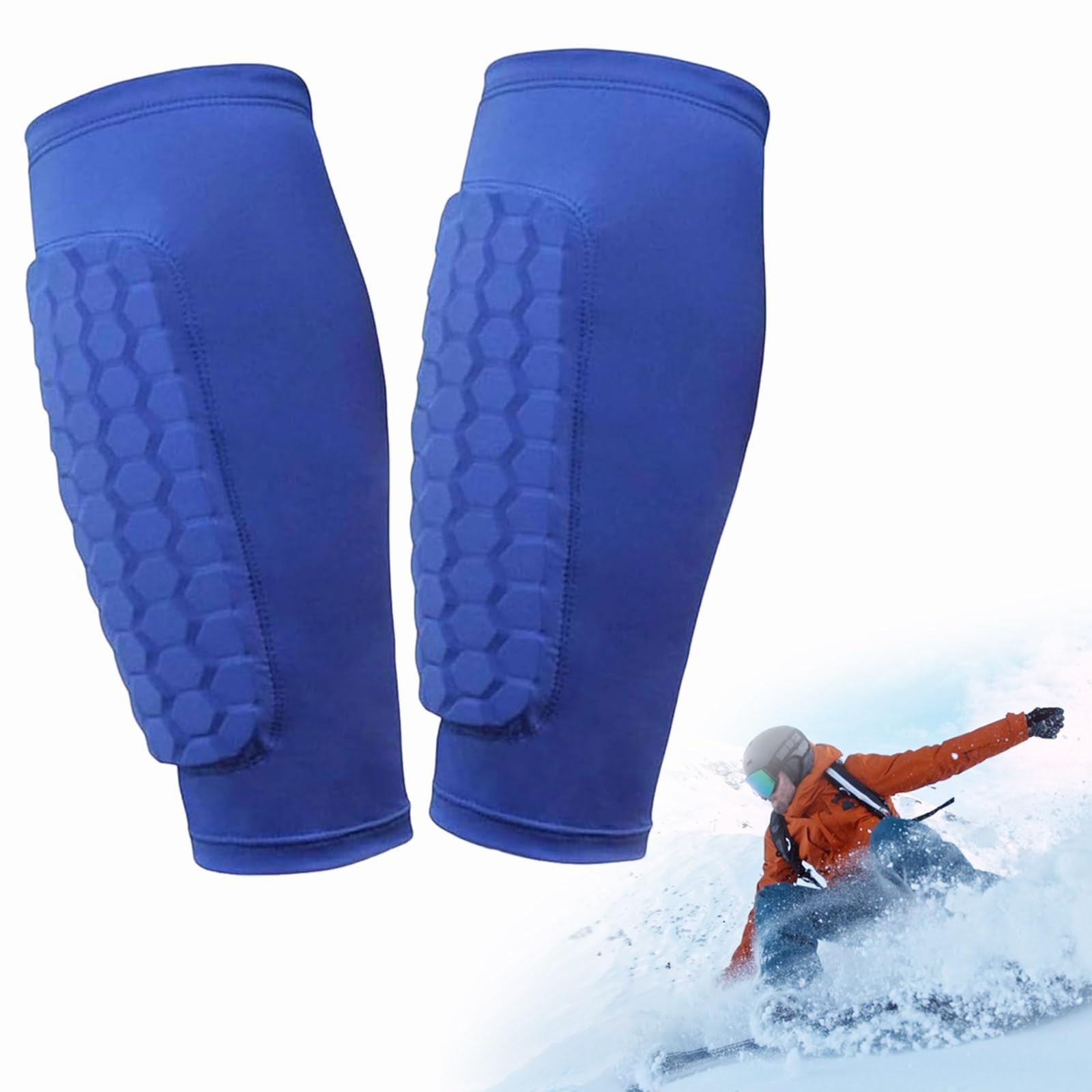 Skiguard Pro Protège-tibias Ski Antidérapant Respirant Élastique Anti-collision 1 Paire