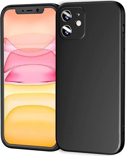 FanTEK Funda protectora compatible con iPhone 11, antiarañazos y huellas dactilares, color negro mate