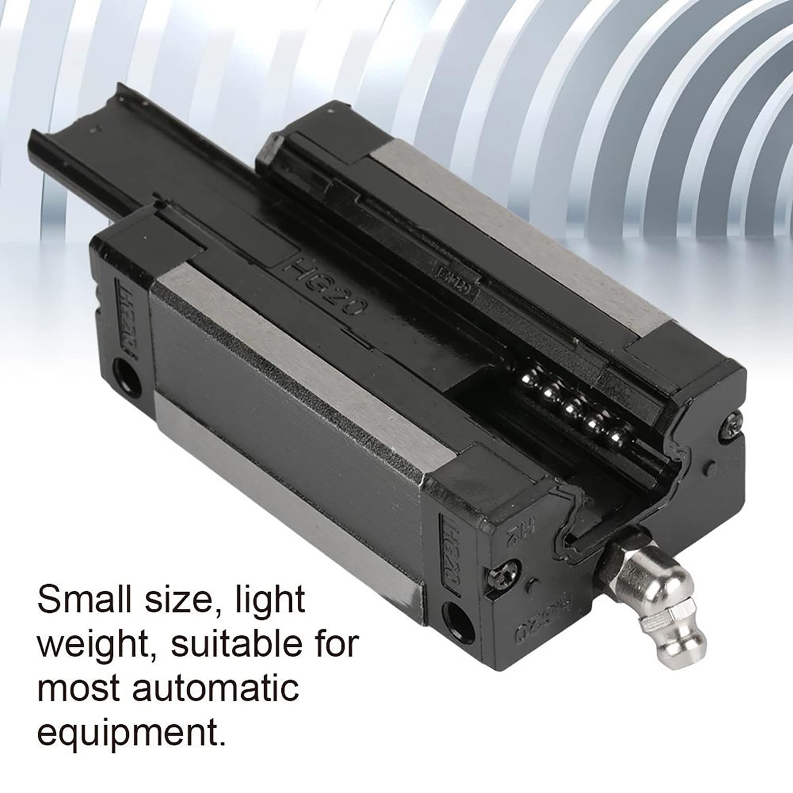 Rail Block 20mm Linear Carriage Slider Mounting from Top CNC Automation Equipment Black