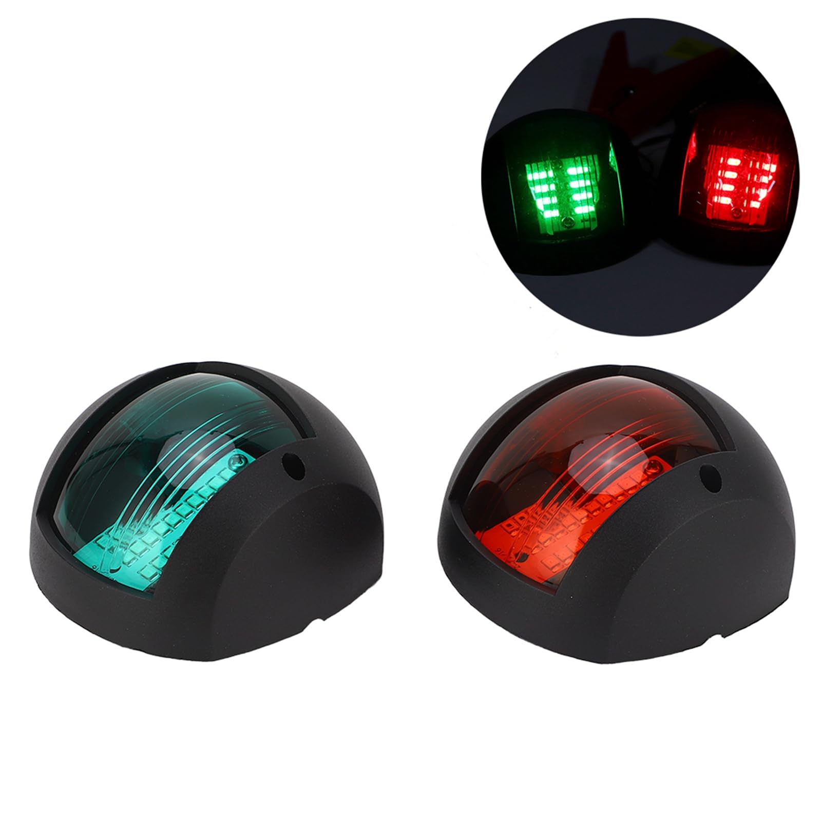 KIMISS Luci di Navigazione LED per Barca - 2 Pezzi Verde e Rosso, Impermeabili per Yacht e Barche a Vela