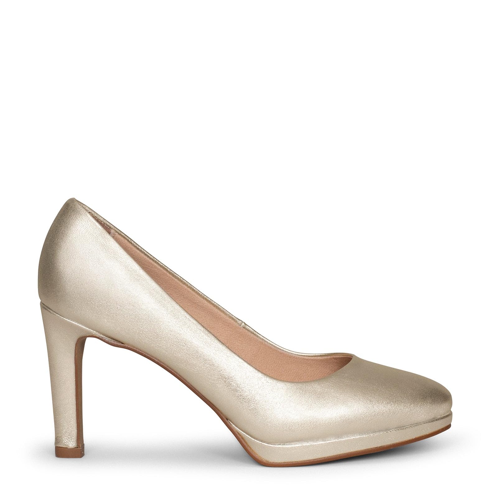 miMaO. Zapatos cómodos de tacón Alto y Plataforma Piel Mujer. Plantilla de Gel. Hecho en España