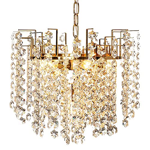 Lustre en cristal LED nordique pour salon et salle à manger contemporaine