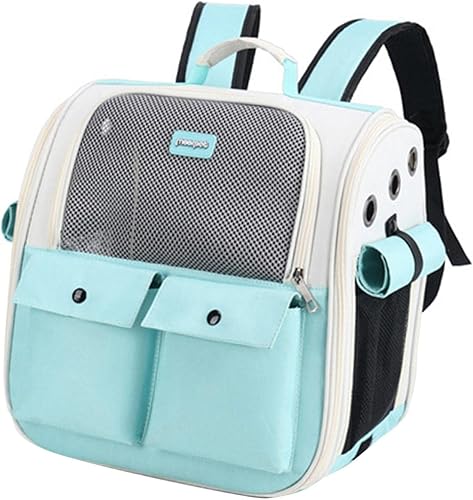 Pet Cat Backpack Foldable Adjustable Strap Portable Multifunction Handbag for Outdoor Traveling Camping Walking Hiking, Pink (Color  Green)