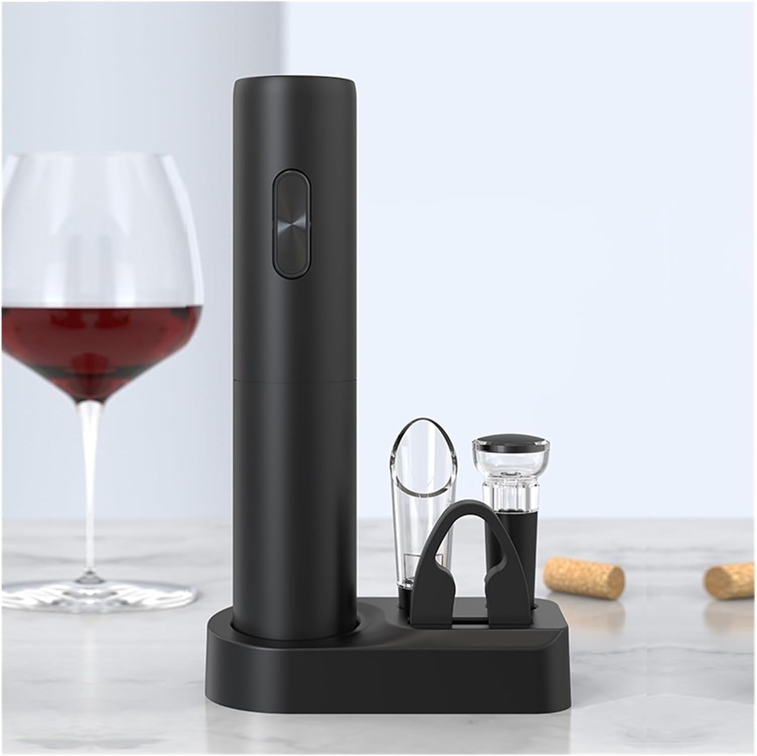 Fit for Electric Wine Bottle Opener Set with Base - Operated Wine Pouring Device, Decanter, and Cutter
