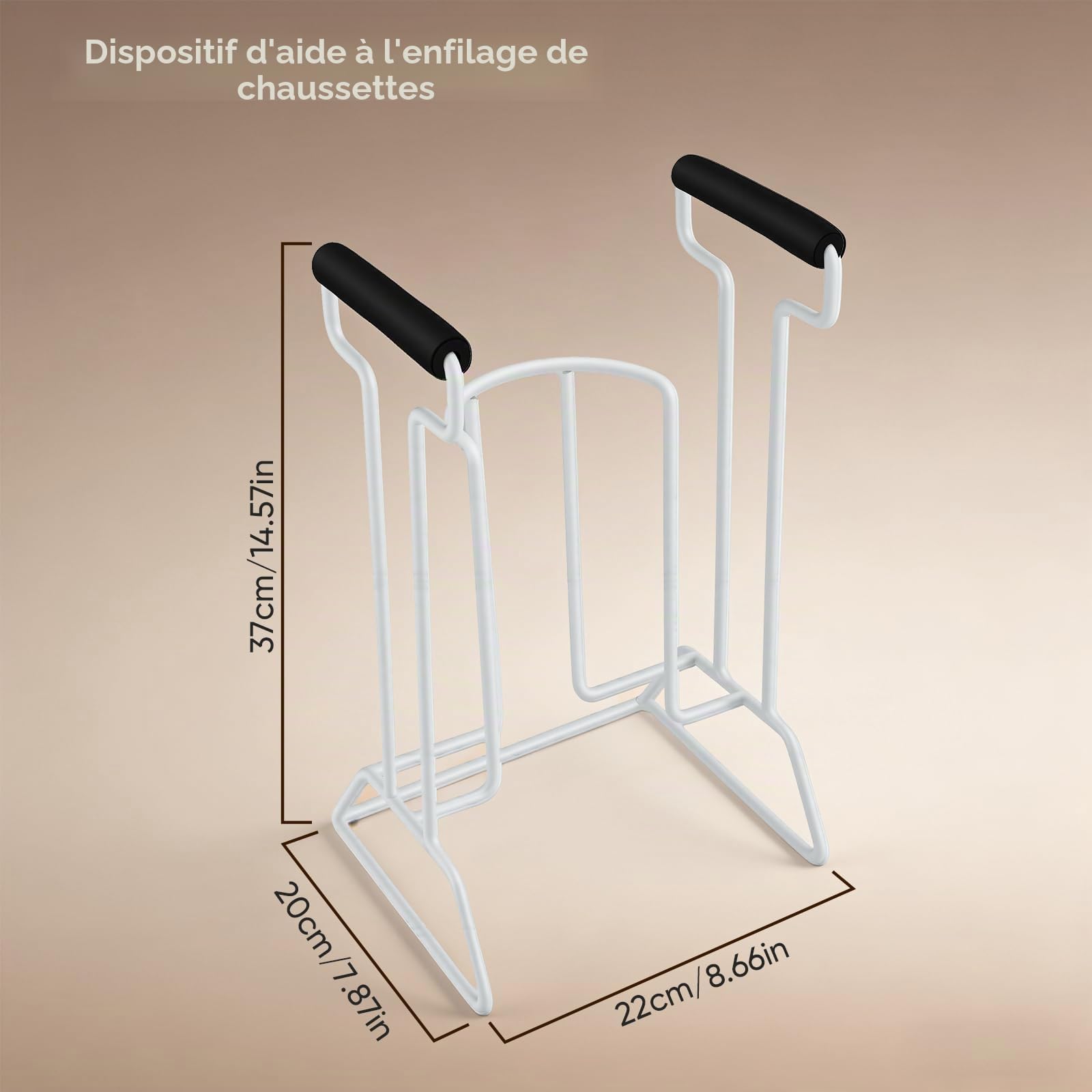 Enfile Bas De Contention Pour Personnes Âgées,Restrictions De Mobilité,Grossesse,En Métal, Antidérapant Et Stable,Enfile Chaussettes De Contention Facile À Utiliser