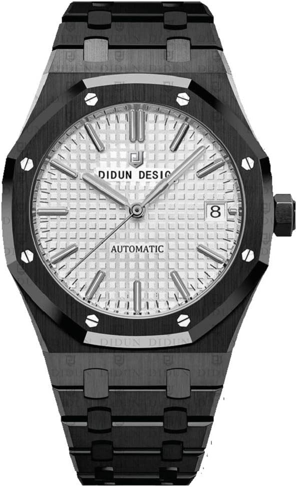 Sporty Elegant Men's Automatic Watch, Sapphire Glass, Solid Bracelet, Miyota Movement, Didun Royal One