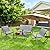 DUMOS 4 Pieces Patio Furniture Set Outdoor Patio Conversation Sets Poolside Lawn Chairs with Glass Coffee Table Porch Furniture for Courtyard, Garden and Balcony (Grey)