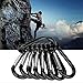 Michael Josh 20PCS Carabiner Caribeener Clips,Small Aluminum Carabeaner Hooks with 10PCS Wire Keychain Cable +20PCS Keyrings Bulk Pack(Black)