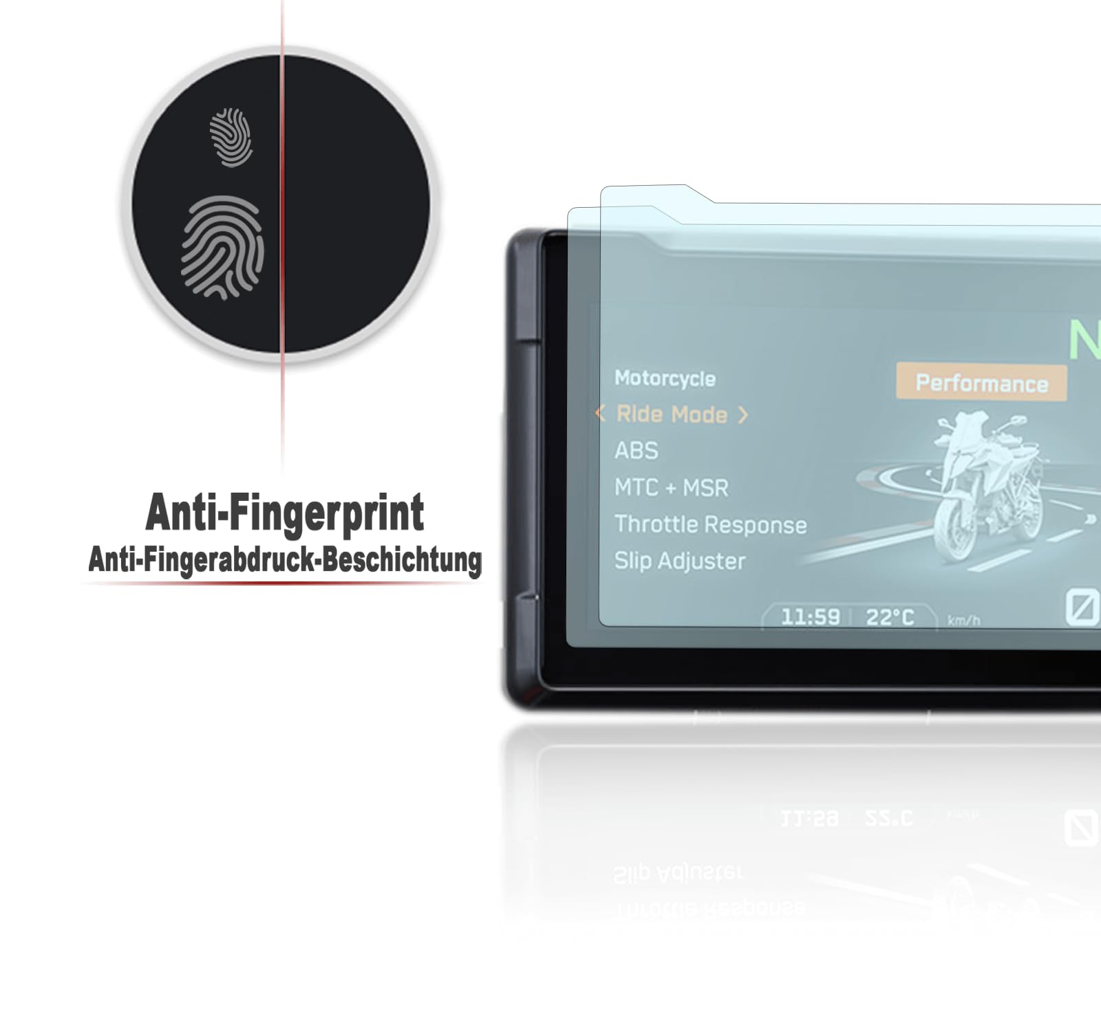 Moto Screenies Film de protection pour compteur de vitesse adapté pour KTM 890 Adventure 2023 Ultra Clear