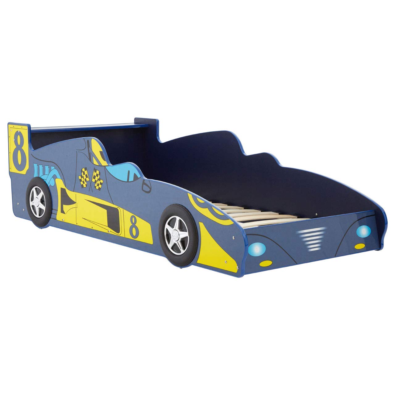 Orsina Kids Racing Car Wooden Bed from B&Q