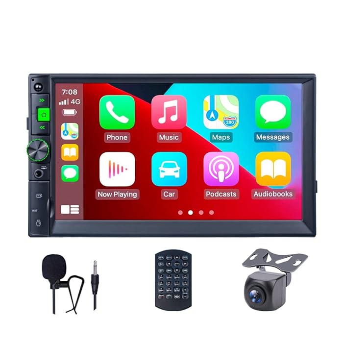 Buy XREAKO Double DIN Car Stereo Compatible with CarPlay 7 Inch HD