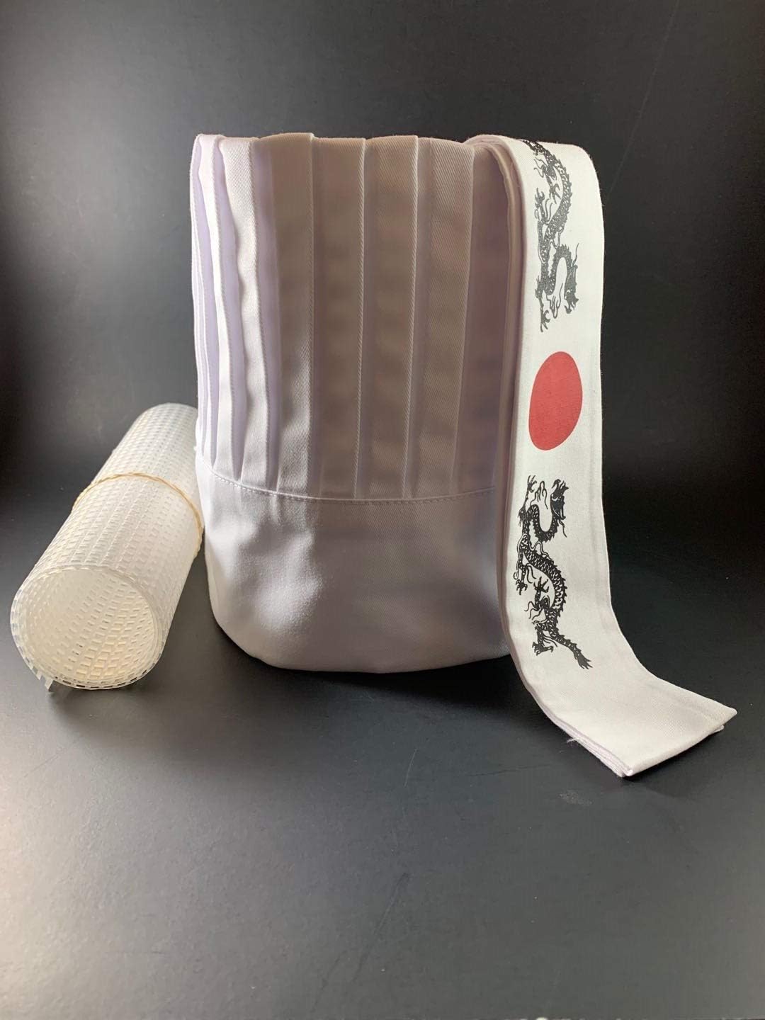 Hibachi Chef Hat with Tie Teppanyaki Red : Clothing, Shoes & Jewelry