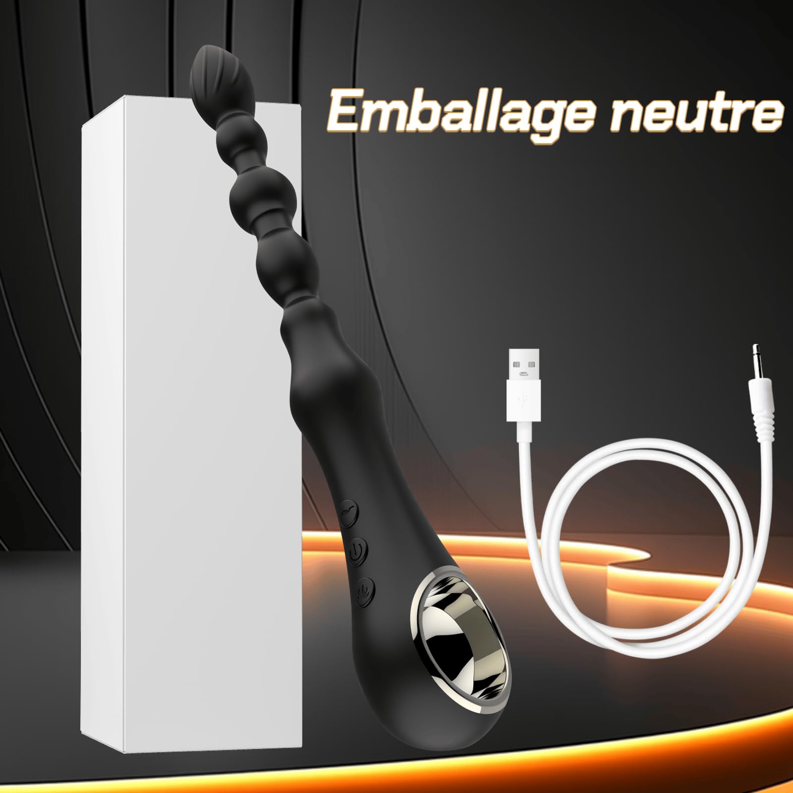 Plugs Anals Vibrantes Perles Masseur de Prostate Gode Anal Extenseur Anus | Stimulateur de Point G avec 7 Modes de Vibration avec Mode Chauffage Vibromasseurs Silicone Anal Vibromasseur Jouet Sexuel