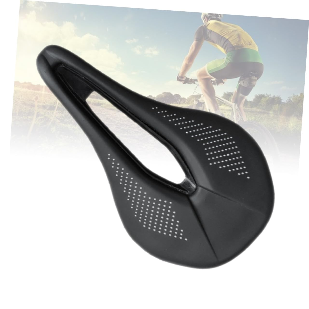 Gatuida Fahrradsattel Hohlsattel Für Mountainbike Ergonomisches Design Aus Hochwertigem Material Sitzkissen Für Fahrrad Schwarz