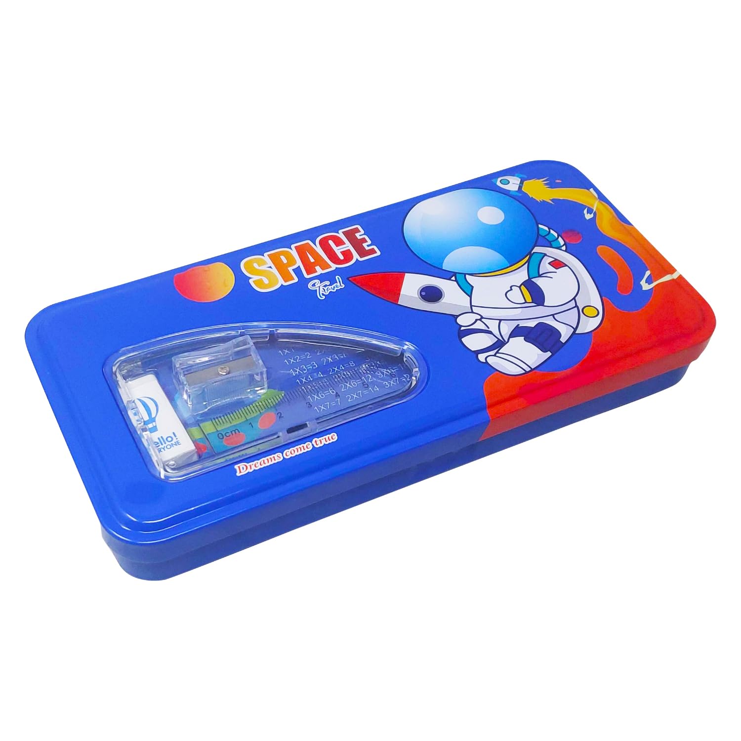 PARTEET Metal Pencil Box Case with 2Pencil, 1Eraser, 1Scale, 1Sharpener, Stationery Set Double Layer Pencil Case Stationary Organizer for Kids Birthday Return Gift for Kids (Assorted character) (B0CSWL3WR5) Amazon Price History, Amazon Price Tracker
