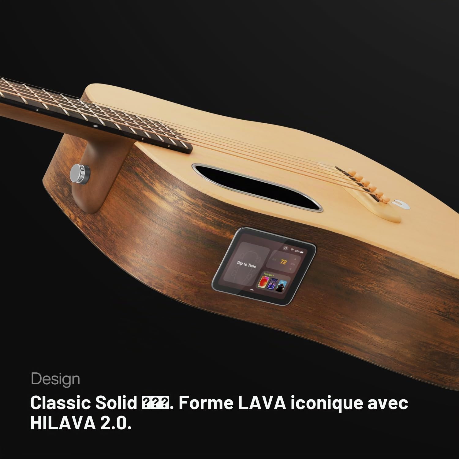 LAVA ME 4 Guitare électro-acoustique en épicéa avec système FreeBoost 2.0, guitare intelligente avec sac idéal, câble de données, clé Truss Rod, prend en charge Wi-Fi 2,4 GHz/5G Bluetooth (91,4 cm)