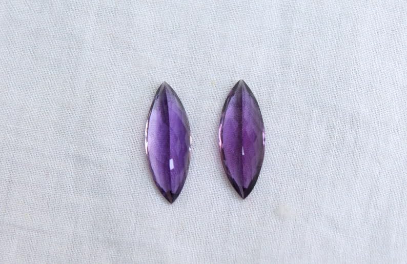 Améthyste naturelle Marquise de qualité supérieure pour haute joaillerie - 5