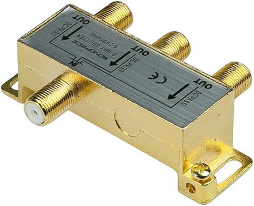 Monoprice 3Way Coaxial Splitter (Coaxial Splitter/TV Splitter/Coax