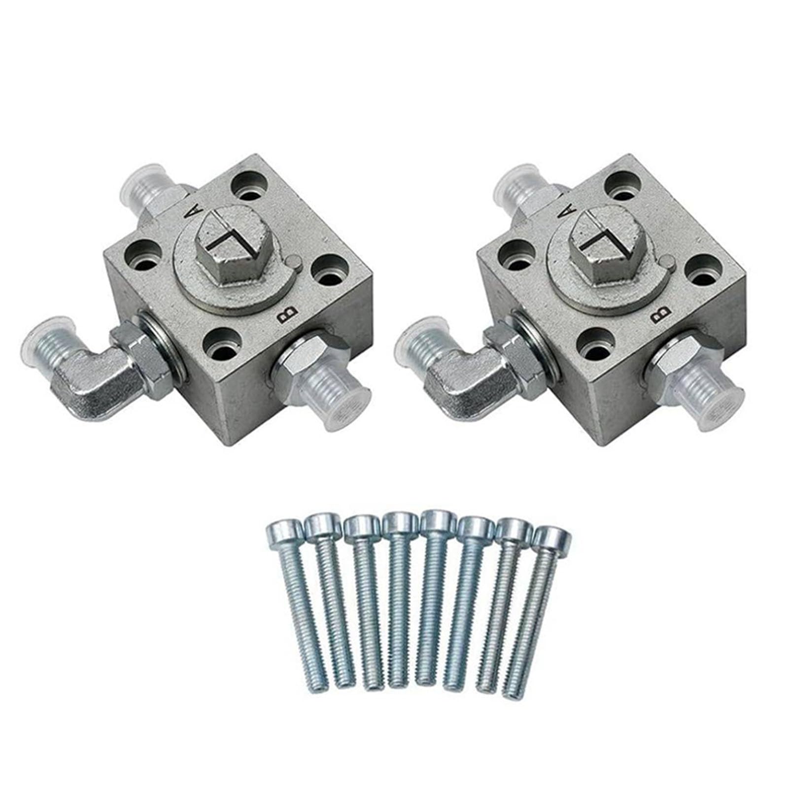 Fabater Válvula Desviadora Hidráulica, Construcción de 3 Vías de Acero Aleado Válvula Desviadora de 3 Vías, Accesorios para Miniexcavadora con Mangueras Flexibles de 31 Pulgadas para Miniexcavadoras
