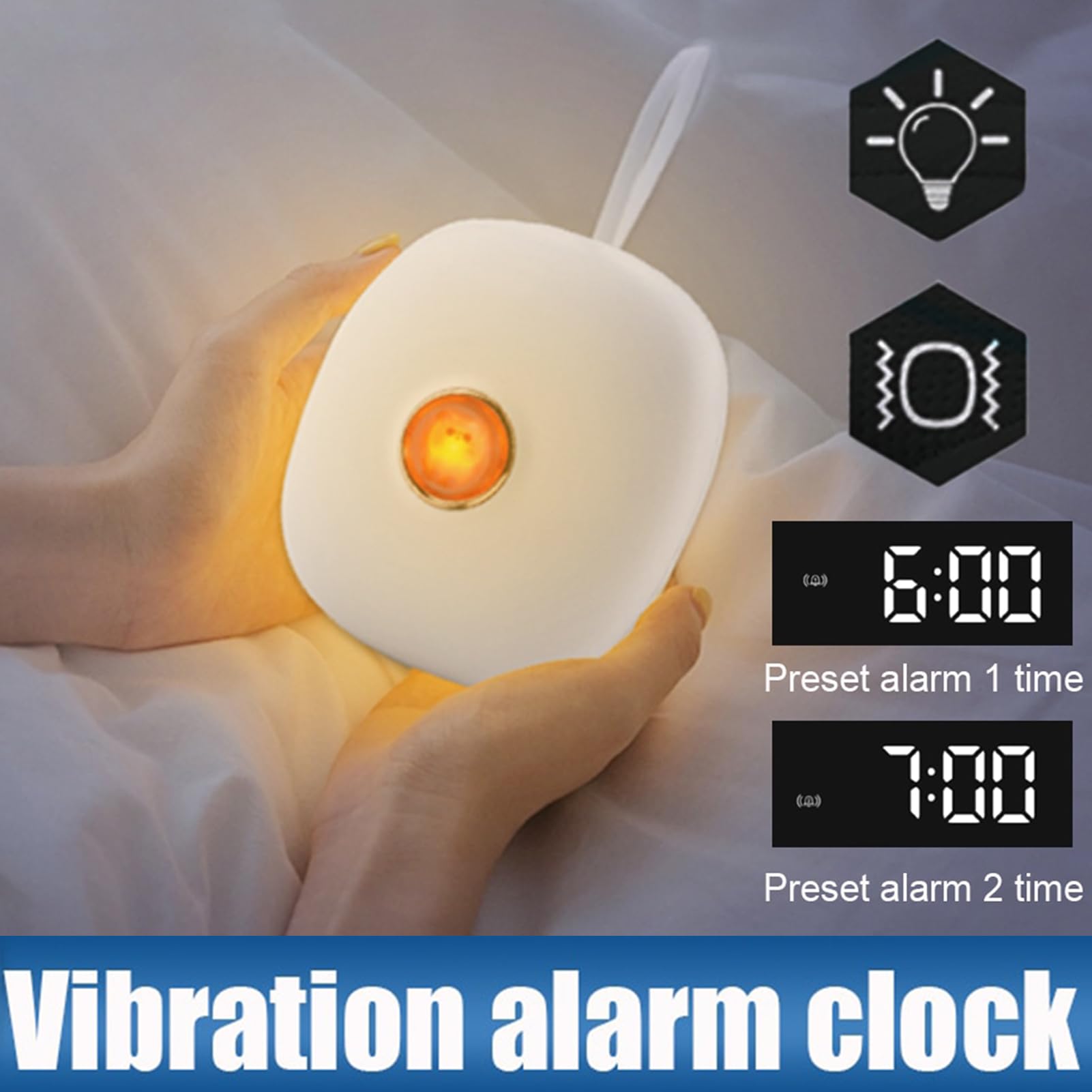 Amazon.com: Extra Loud Vibrating Alarm Clock, Extra Loud Vibrating Alarm  Clock with Bed Shaker, Cute Battery Operated Loud Alarm Clock for Heavy  Sleepers, Hard of Hearing Deaf, Teens : Home & Kitchen