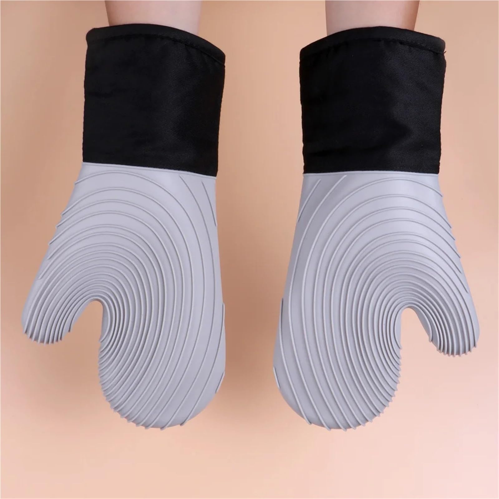 Gants De Cuisine Gants de Four résistants à la Chaleur en Coton Silicone, Gants Cuisine épais Anti-brûlure pour La Cuisine Maison(Color5)