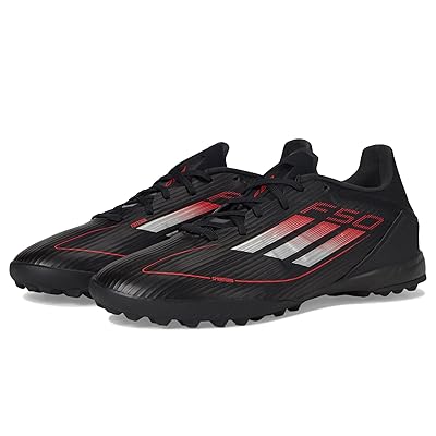 adidas F50 League Turf Soccer Cleats Soccer Shoes Black/Iron Metallic/Lucid Red