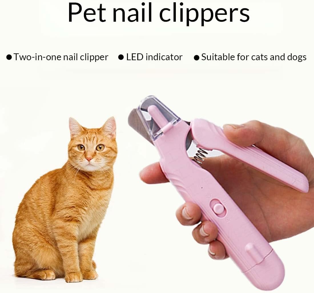 Pupnourish Nail Trimmer, The SafeTrim by PupNourish, 2 in 1 Dog Nail Clippers with Light, Grinder Silent, Splash Guard, Trimmer Supplies for Medium Small Large Dogs Cats (White) - Image 5