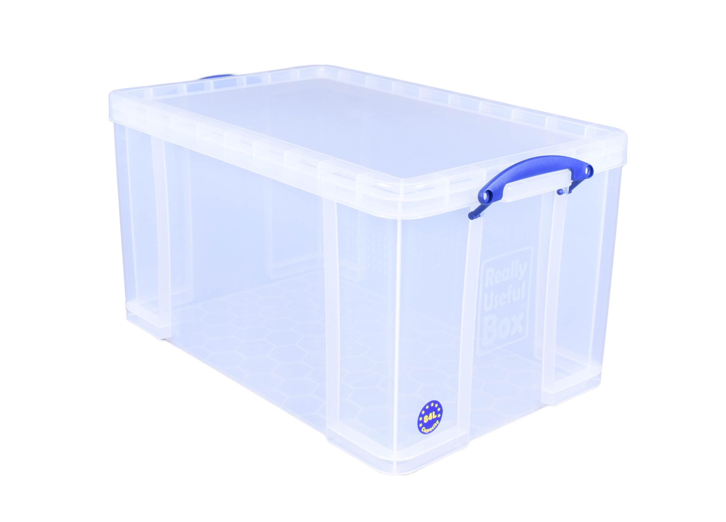 3 Stück Really Useful Box 84C 84 Liter Box Transparent Aufbewahrungsbox Behälter Stapelbar 710x440x380 mm