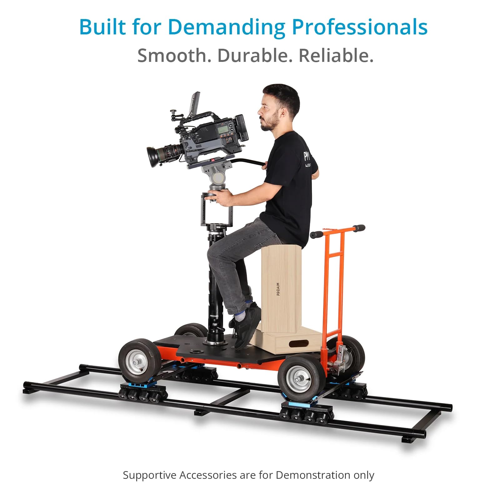 Boîte en bois pour photographie PROAIM–Demi-taille(compatible avec les équipements de studio photo et de tournage)pour caler,niveler,s'asseoir ou se tenir debout–Communément appelée APPL-Box(AB-HF-WH)
