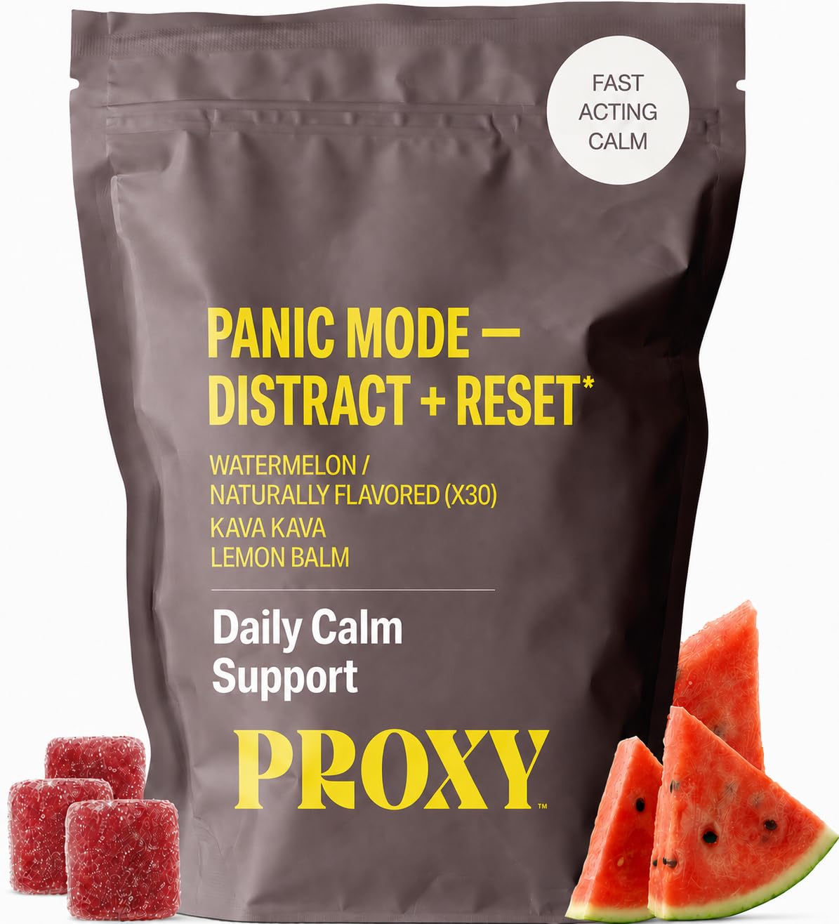 Proxy Panic Mode Fast-Acting Rescue Calm Gummies with Kava Kava, 30 Count