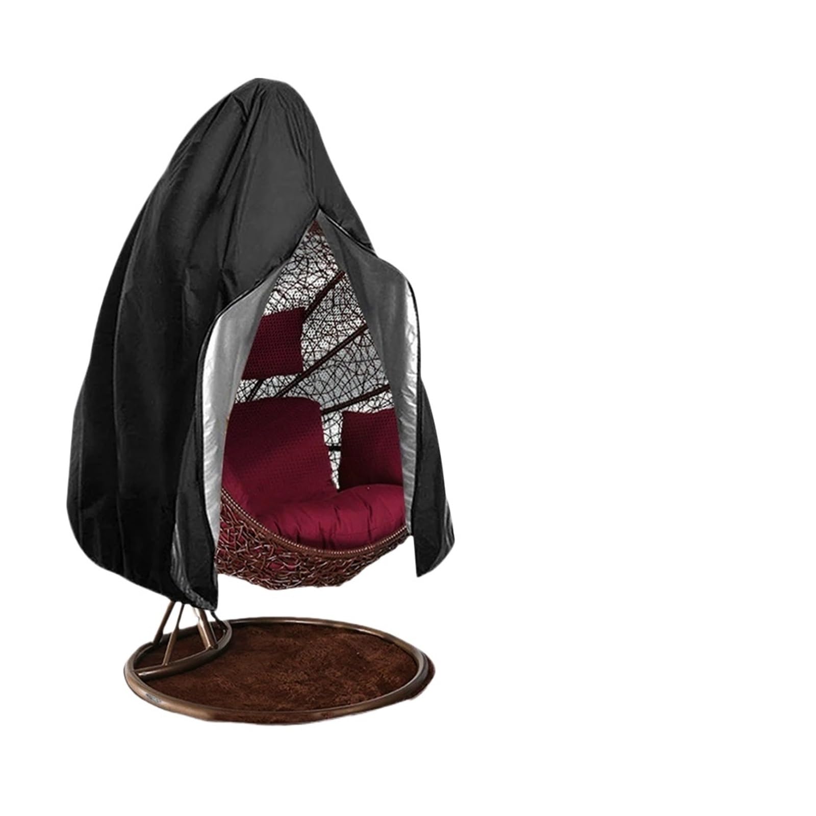 Lsyhhxc Black Patio Chair Cover Egg Swing Waterproof Protector