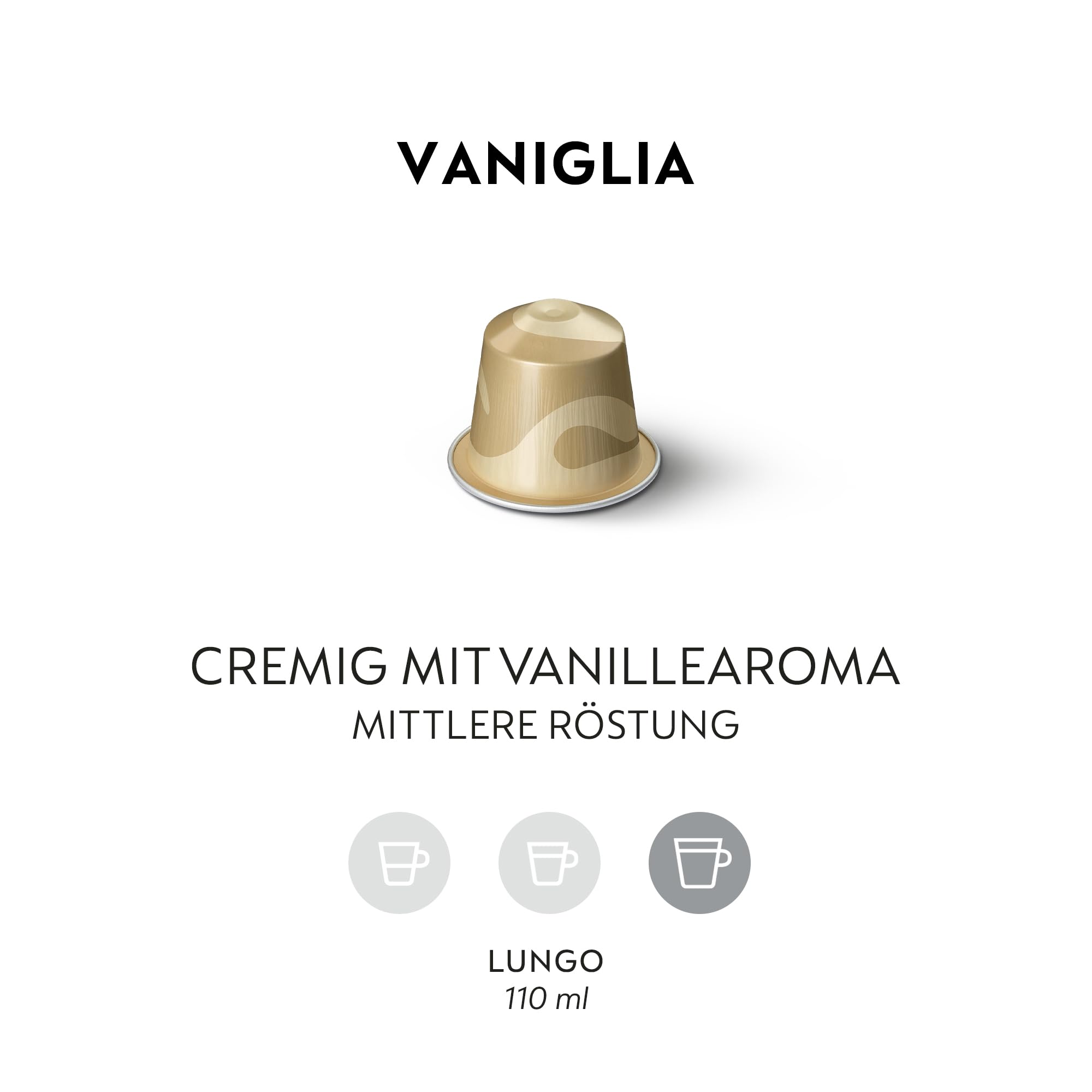NESPRESSO ORIGINAL Vaniglia 100 Kaffeekapseln | Arabica Kaffee, Vanille Aroma, Ideal für Lungo & Cappuccino