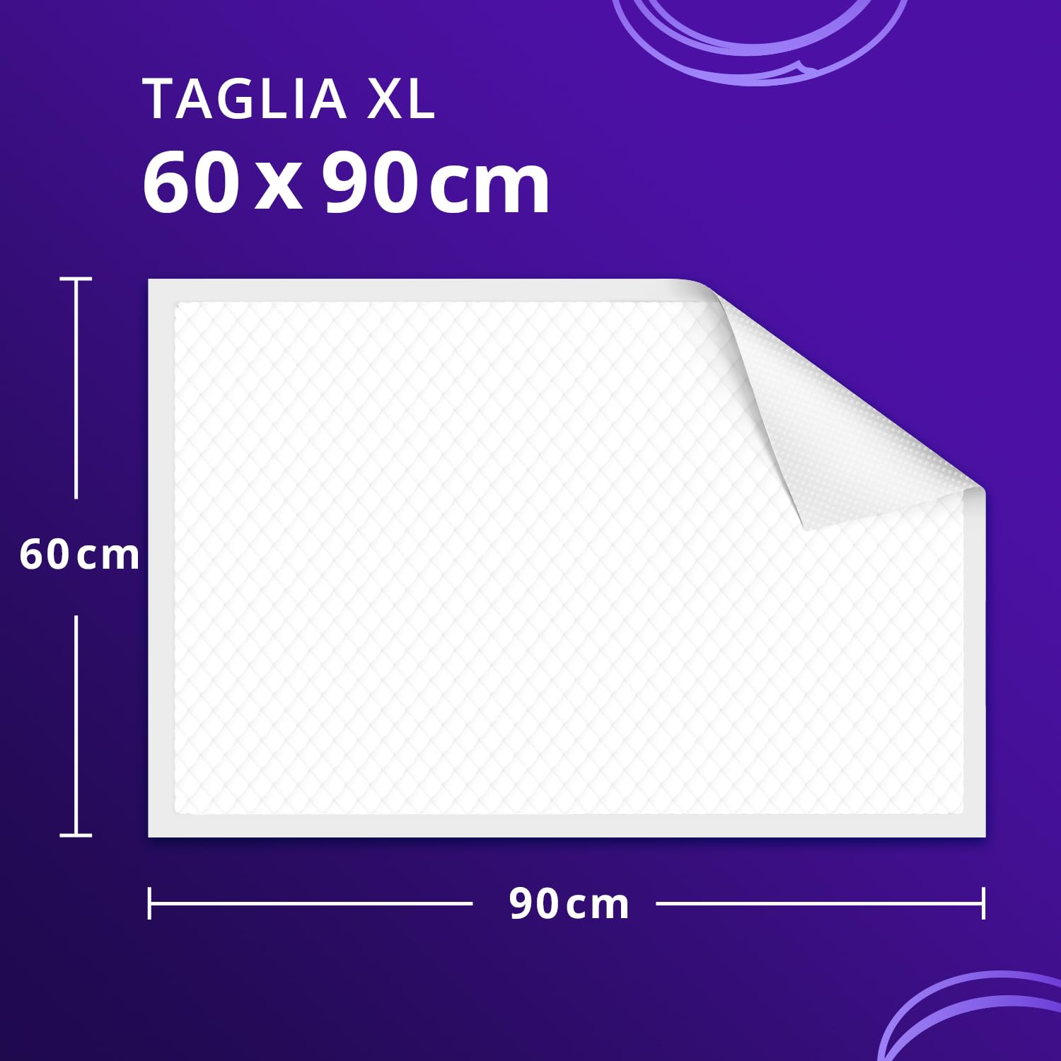 WhyWorry NightShield Traverse Letto Anziani, 60 x 90 cm Traverse Salvaletto per Incontinenza Adulti, Traversa Assorbenti Monouso Salva Materasso, Impermeabile e Antiodore, Donna e Uomo, 90 Pezzi