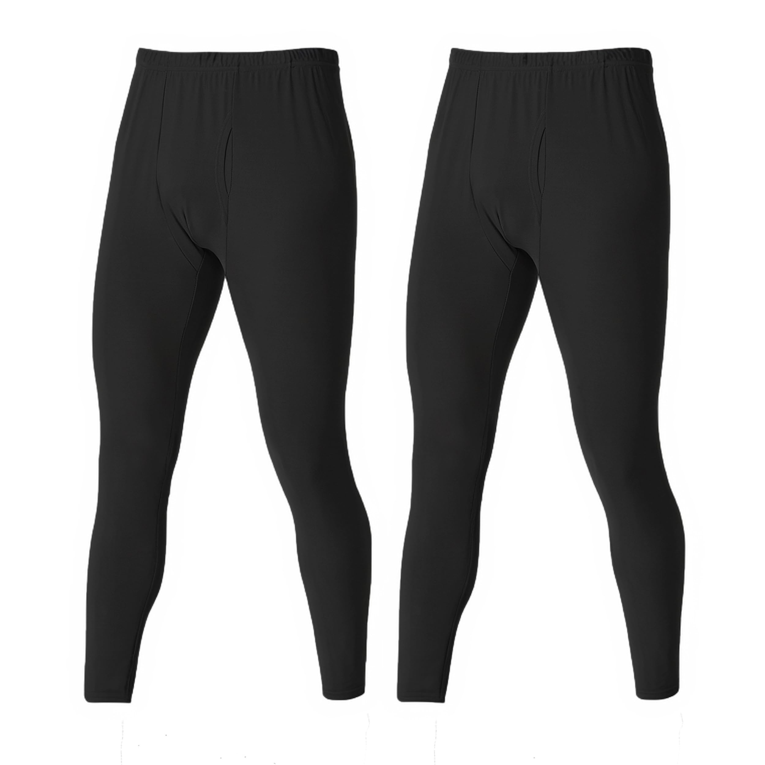 Lot de 2 Caleçons Thermiques Homme Hiver sous-vêtements Chauffants Polaire Ultra Doux Collants Longs pour Ski Sport Vie Quotidienne Leggings pour la Maison