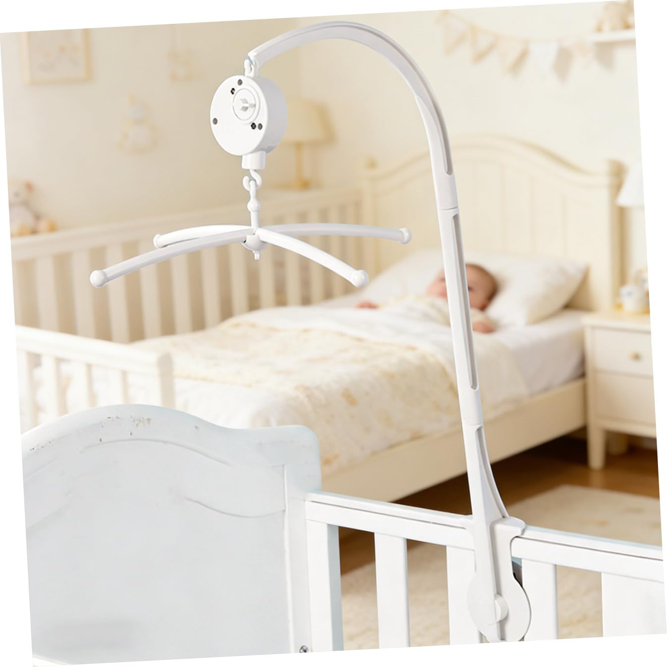1 juego Soporte de Móvil Musical para Cuna con Brazo y Juguetes Colgantes Accesorios para Cuna de Niña para Estimulación Temprana
