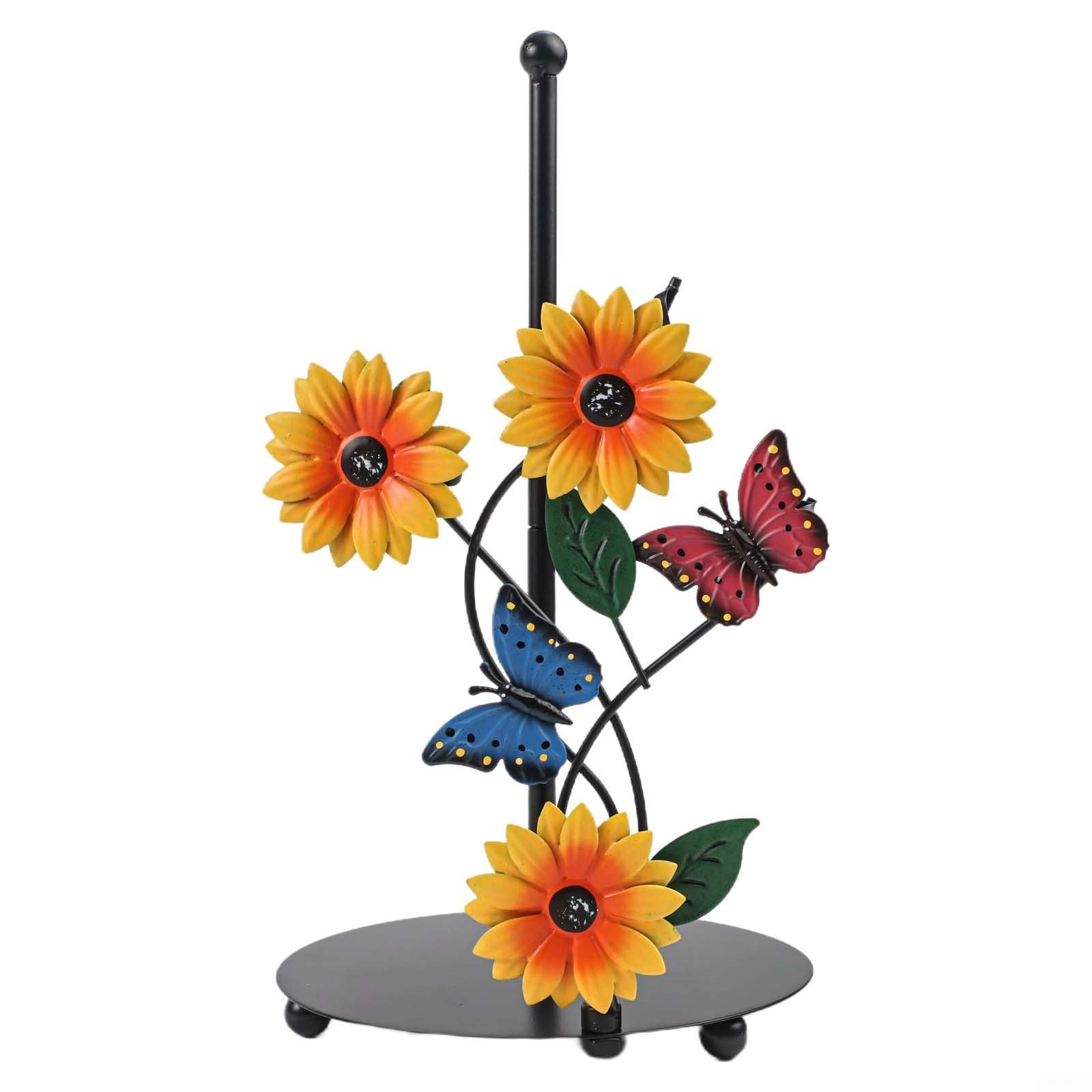 Lastdaytime Sonnenblumen-Papierhandtuchhalter – Eisenkunst, Stabile Basis, 33 X 18 Cm, Bunt, Dekorativ Für Küche & Wohnzimmer