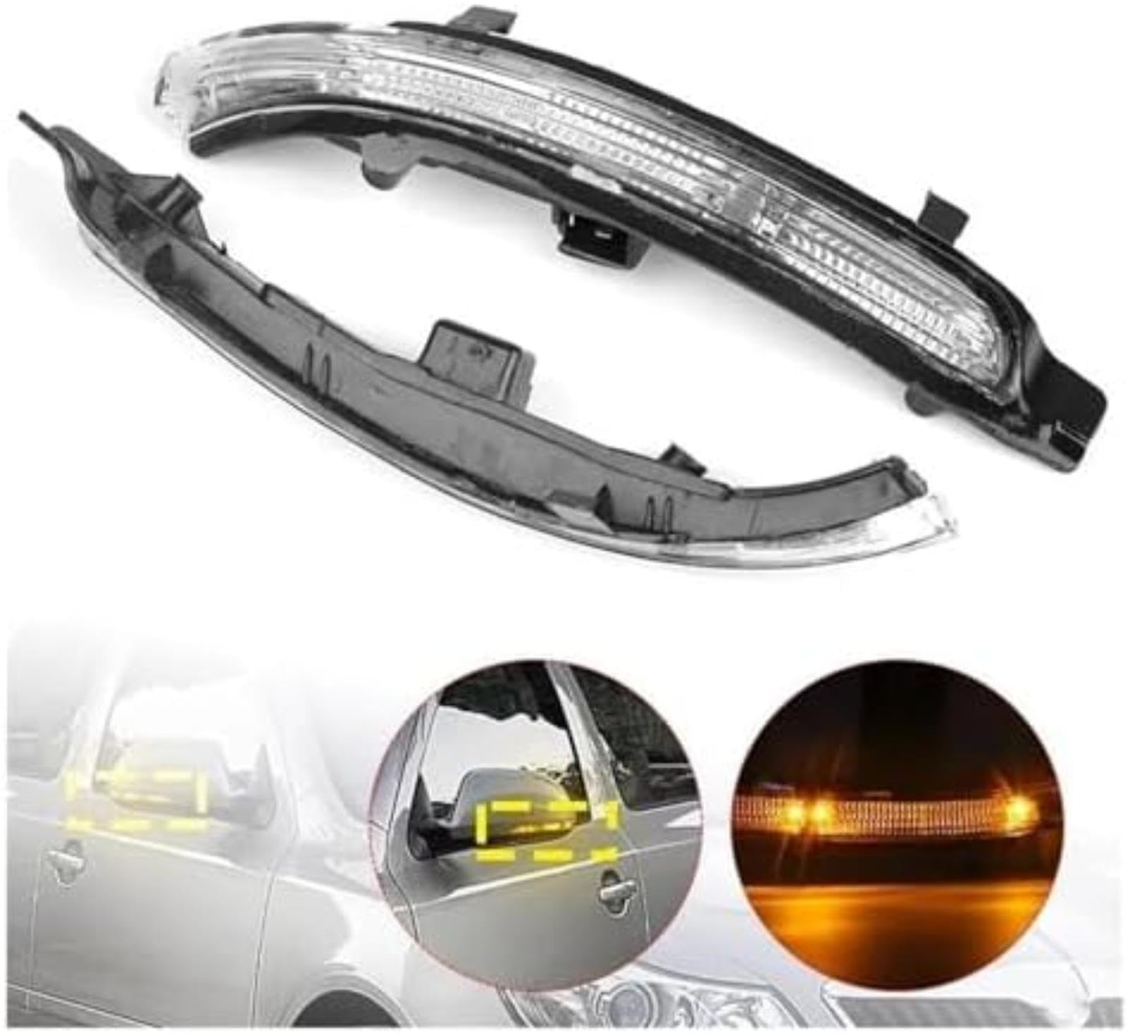 Włączony kierunkowskaz samochodowy, dla Skoda, dla Octavii 1Z3 1Z5, dla kombi 2009-2012, dla Superb 3T4 3T5 2009-2013 lusterko wsteczne Led Światło sygnalizacyjne w lusterku (1pair)