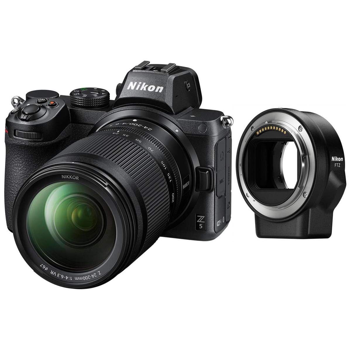 Nikon Z5 Full Frame Mirrorless Camera with NIKKOR Z 24-200mm f/4-6.3 VR Zoom Lens with FTZ II Mount 