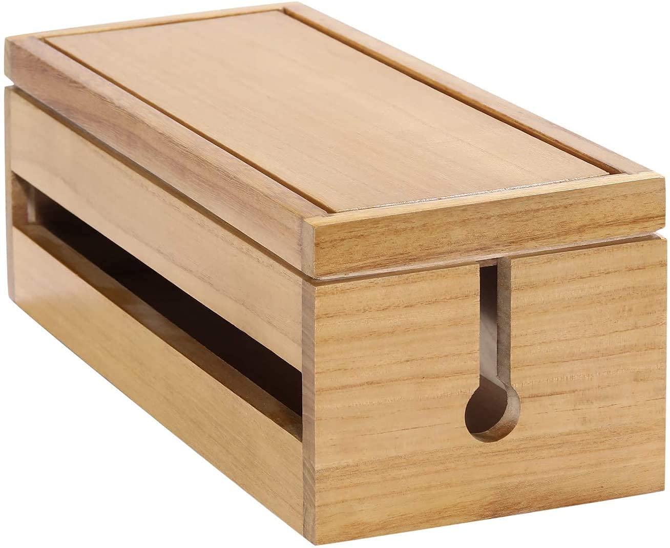 White Whale you think, we bring Cable Management Box Wooden Cord Organizer Box for Extension Cord Power Stripe Surge Protector Wire Management Concealer Organizer Cover Hider for Desktop Home Office-image-18
