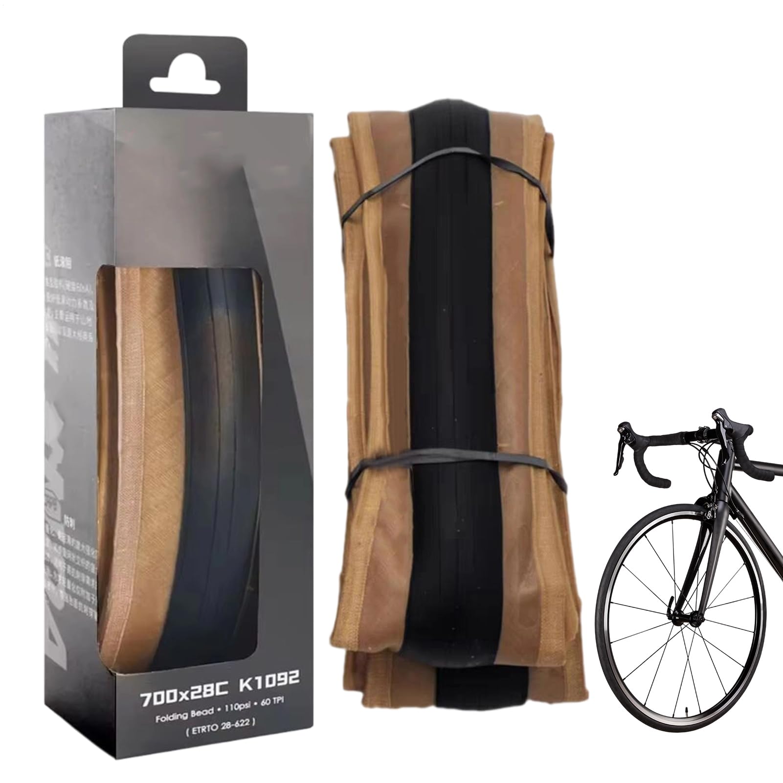 Copertoni Bici da Strada Protezione Antiforatura Ultraleggero Pieghevole