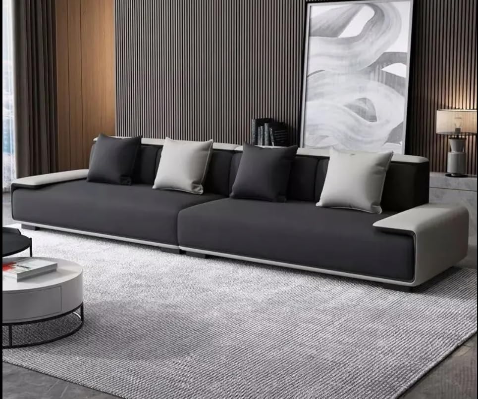 Comfynest Dark Grey Nordic Style L-Shaped Sofa with Fabric Upholstery for Leisure and Simplicity (4 Seater)
