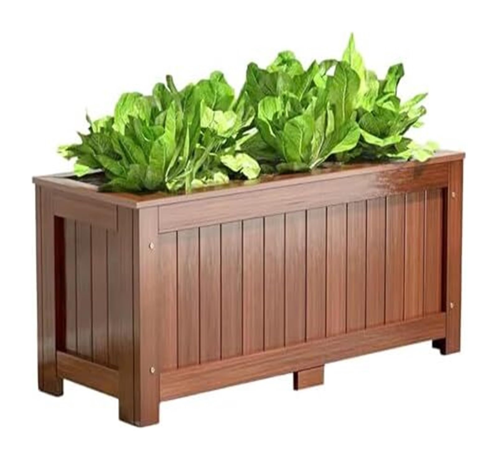 HIFRQVVC Outdoor Garden Planter Box, Raised Garden Planter Box Brown Multiple Sizes for Vegetables Herbs Flowers Succulents(100x40x40cm)