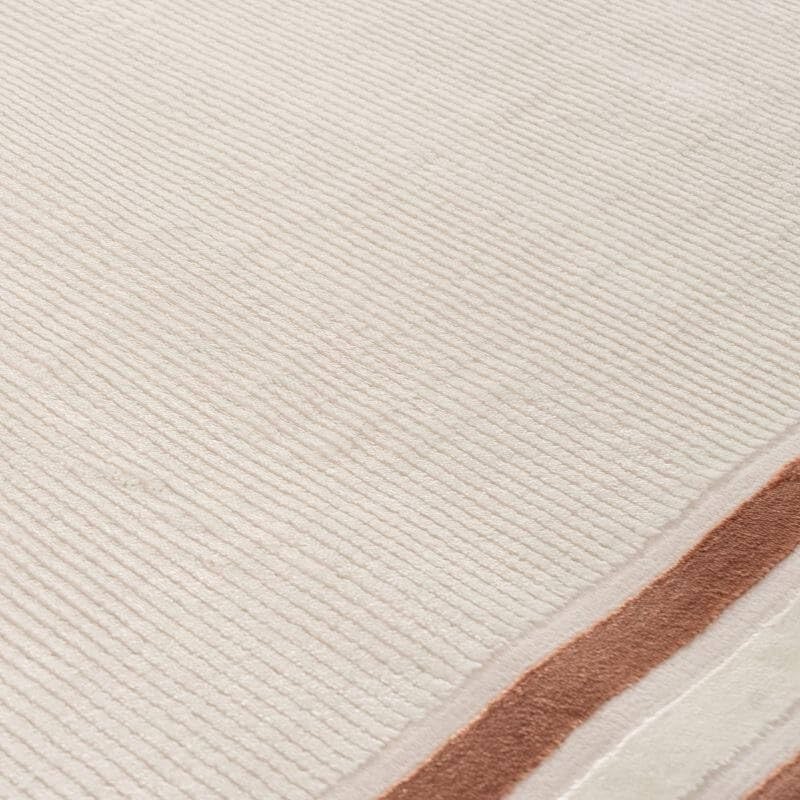 THE RUGS Carmel Modern Area Rug, Stain-Resistant, Non-Shedding, Durable Rugs for Living Room and Bedroom [ Bordered Terra - Image 3