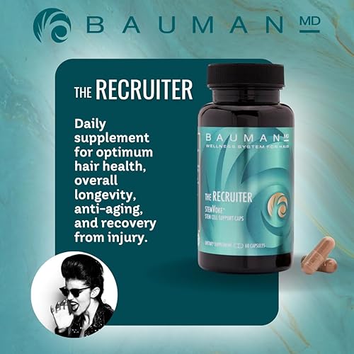 Miniatura 2 de The Recruiter Suplemento de apoyo de células madre, formulado por expertos y recomendado por médicos para una salud óptima del cabello y para apoyar