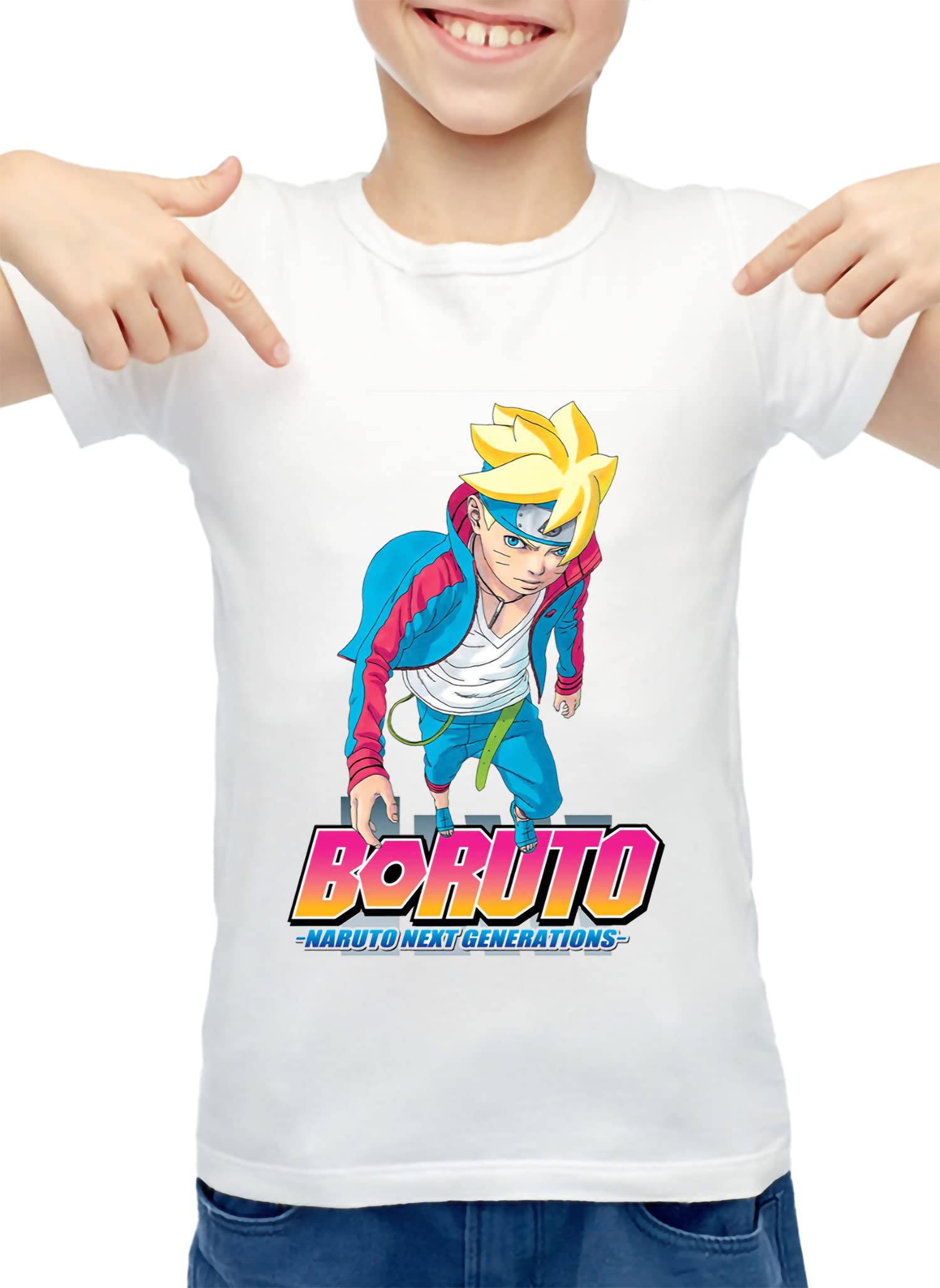 ZINGOMING Exclusive Anime Naruto Next Generation Boruto Cotton Unisex Kids T-Shirt for Boys and Girls
