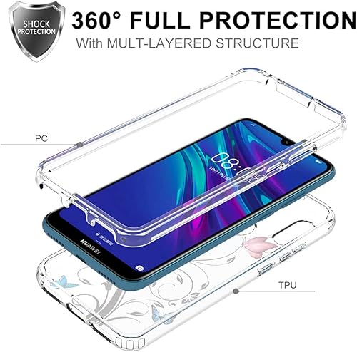 Miniatura 10 de Funda para Y6 2019Y6 Pro 2019Y6sHonor Play 8AHonor 8A con protector de pantalla de vidrio templado, funda protectora de cuerpo completo con patrón